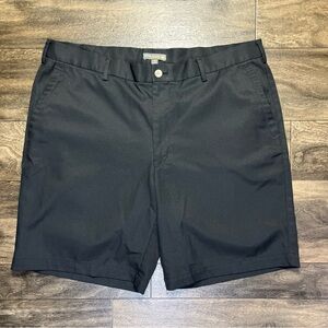 Peter Millar Crown Sport Salem Performance Shorts Mens 36 Black Classic Fit Golf
